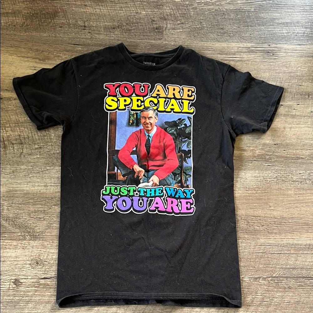 Ripple Junction Black Short Sleeve Tee with Retro Graphic